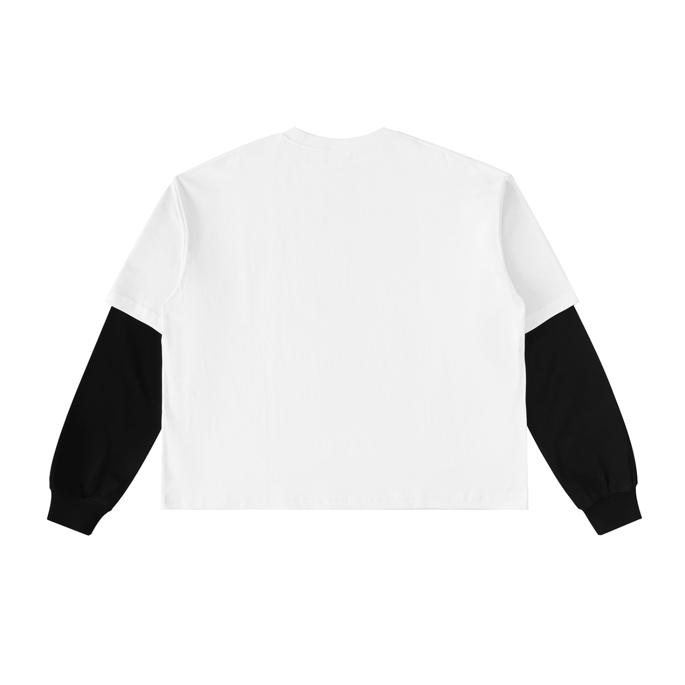 Crowds Layered Contrast Sleeve Cotton T-Shirt